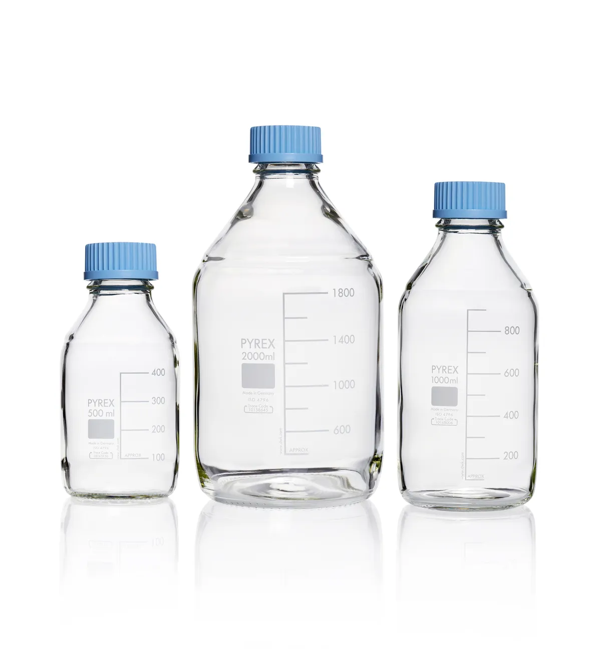 DWK PYREX®瓶，实验室培养基，带盖和倾倒环