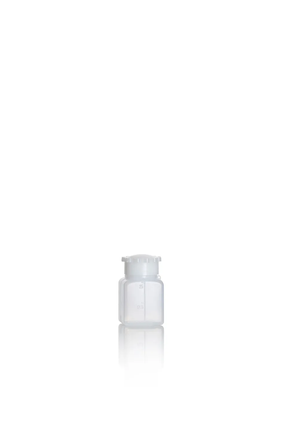 DWK AZLON® 瓶，方形，带刻度，旋塞盖，高密度聚乙烯