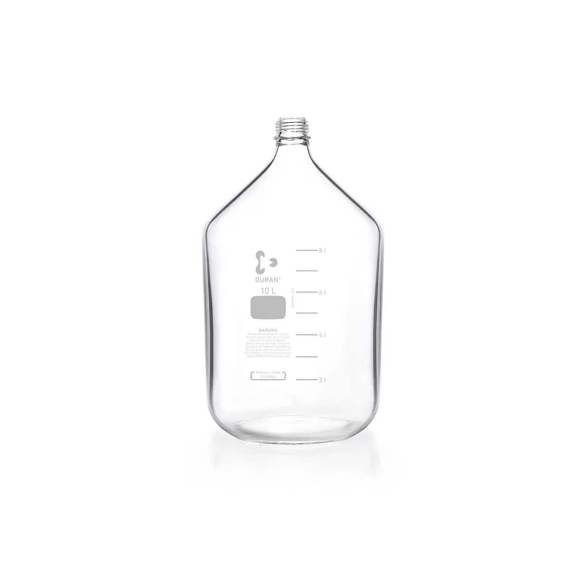DWK DURAN® GLS 80® 生产和储存瓶，透明，带保护涂层
