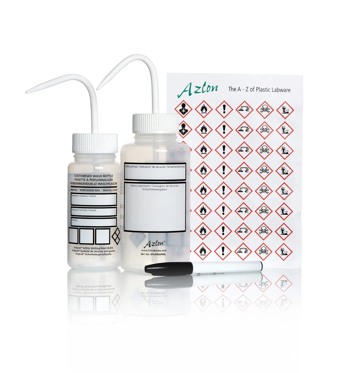 DWK AZLON® 洗瓶，宽口，DIY，LDPE材质