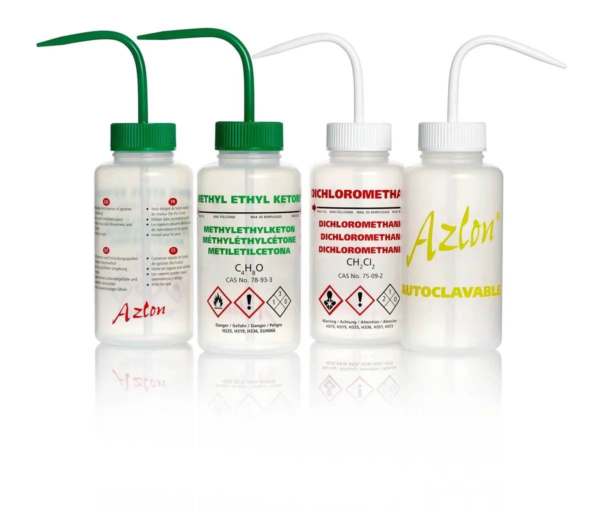 DWK AZLON®清洗瓶，可高温高压灭菌，PP材质