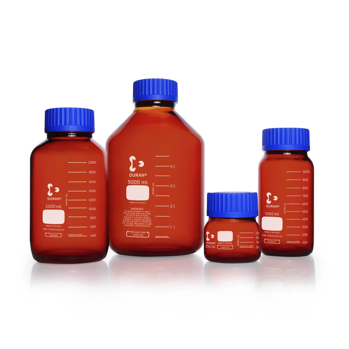 DWK DURAN® GLS 80® 广口实验室瓶，棕色