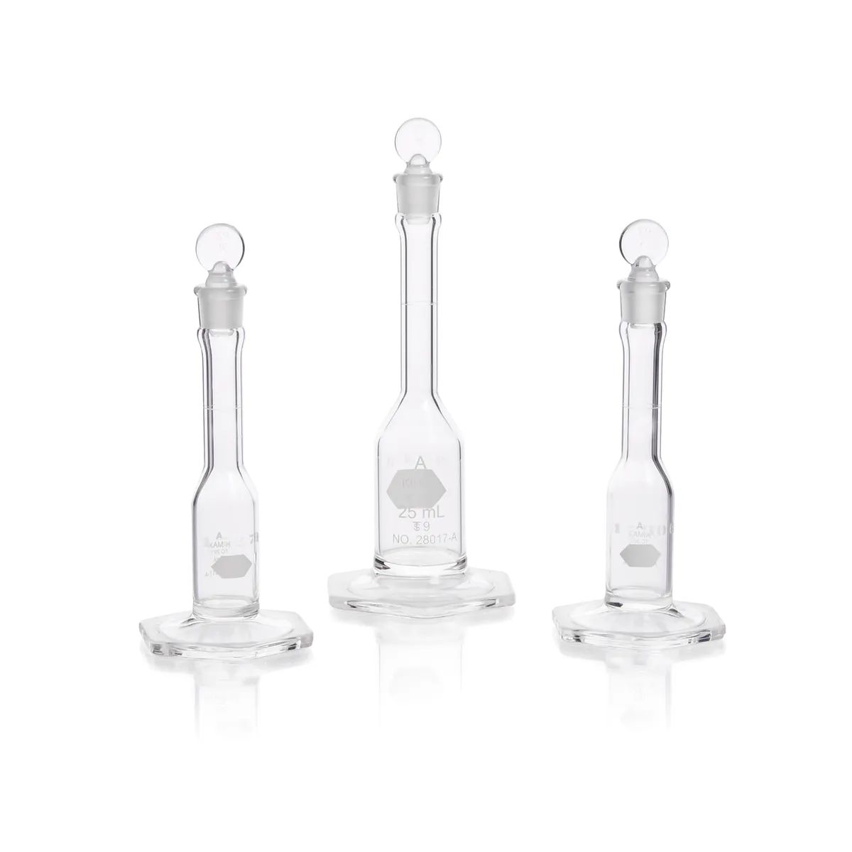 DWK KIMBLE® KIMAX® 系列化认证容量瓶，A 级，带竹篙头玻璃塞和宽底座
