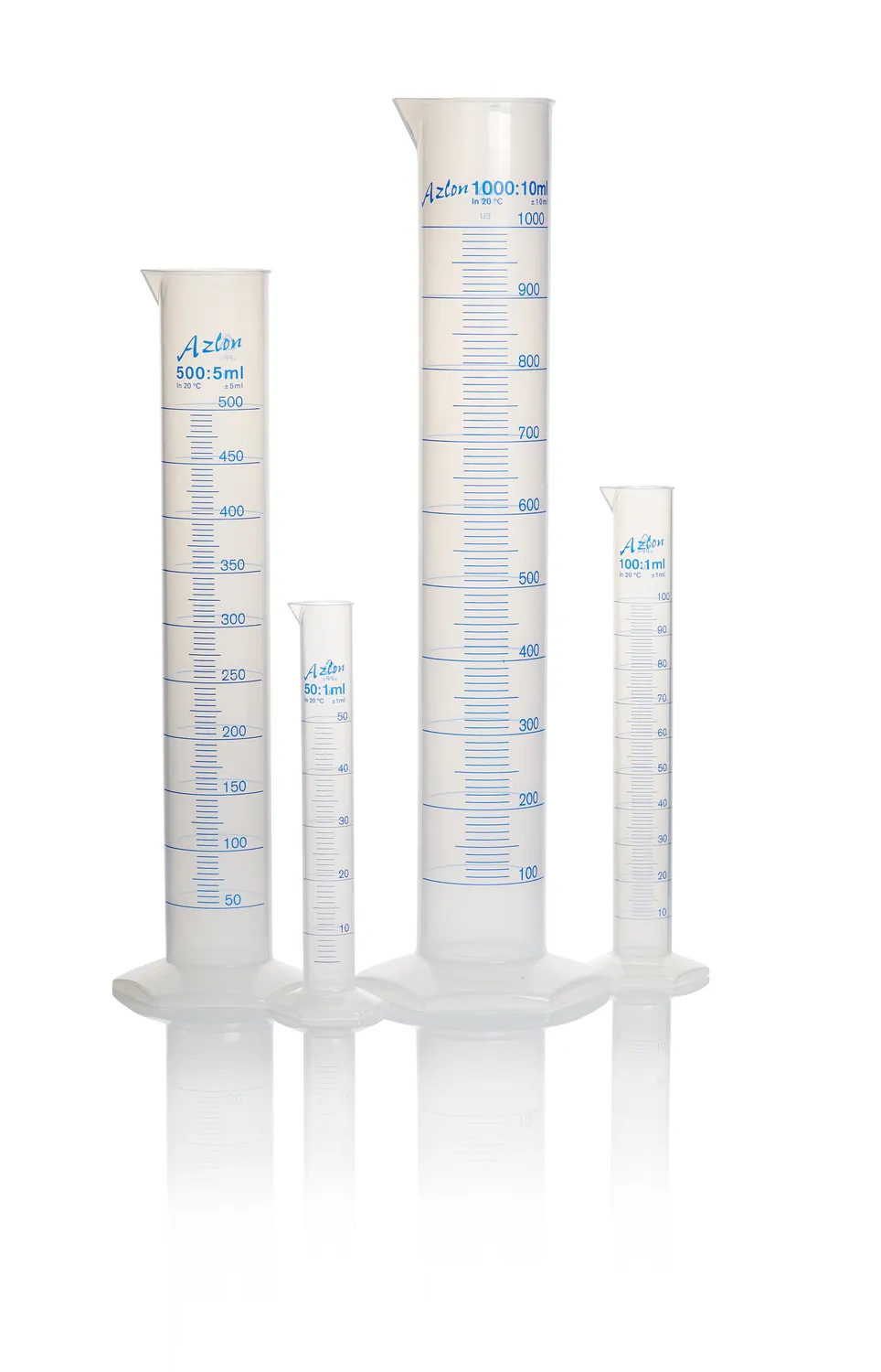 DWK AZLON®量筒，印有刻度，B 级，聚丙烯