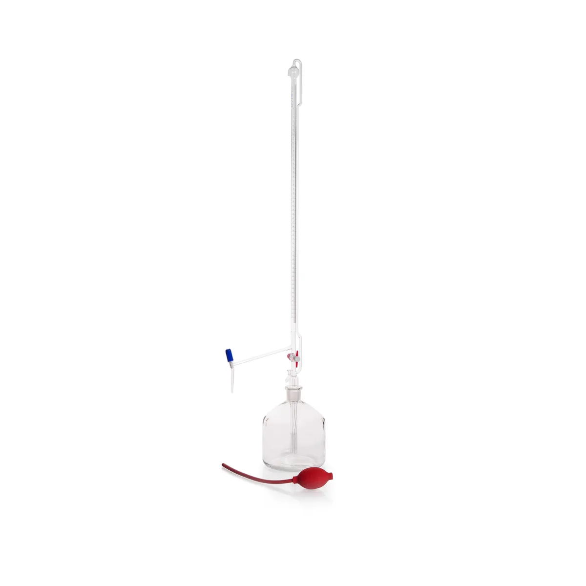 DWK DURAN®自动滴定管，AS级，带圆球，侧边标准磨口活塞和PTFE键，Schellbach条纹