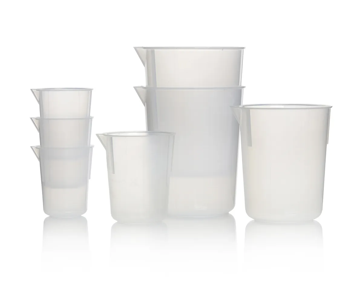 DWK AZLON® 烧杯，锥形，模制刻度，聚丙烯