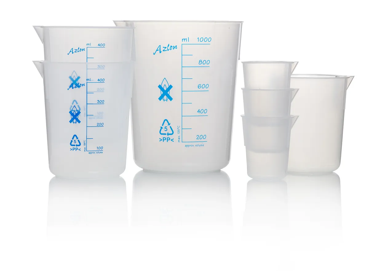DWK AZLON® 烧杯，锥形，印有刻度，聚丙烯