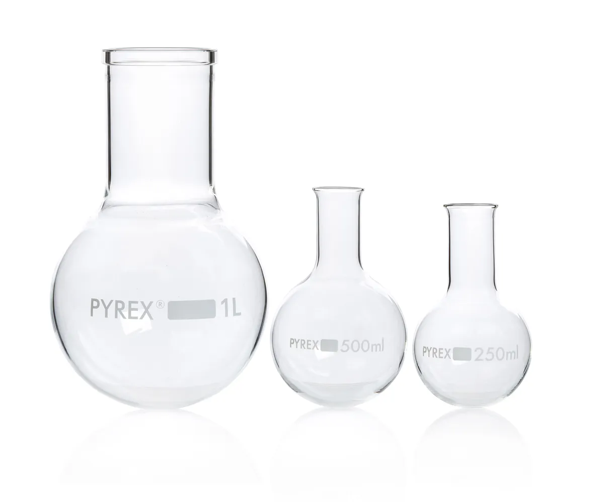 DWK PYREX®烧瓶，沸腾，圆底，窄口
