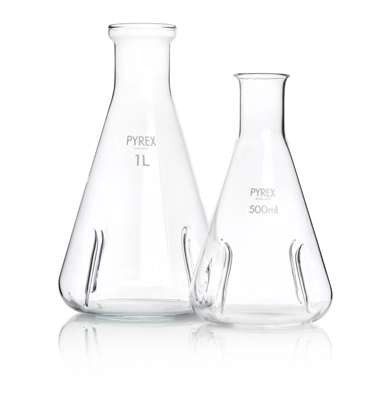 DWK PYREX®烧瓶，培养瓶，带挡板，窄颈，带边缘
