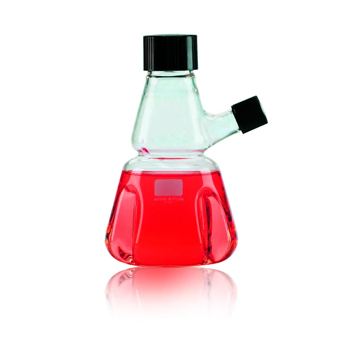 DWK WHEATON® 胰酶灭菌烧瓶，带倾倒器