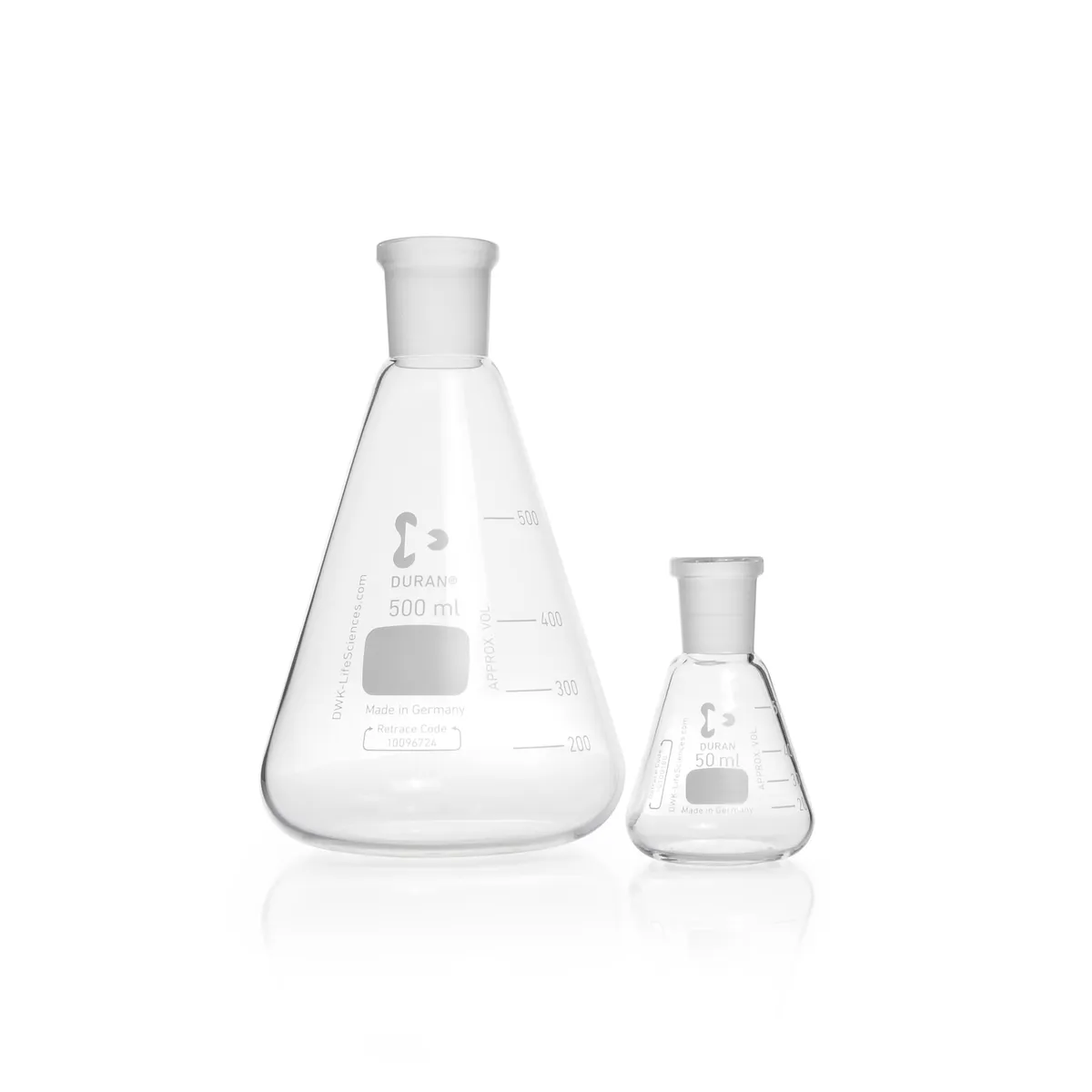 DWK DURAN® 锥形瓶，带标准磨砂接头