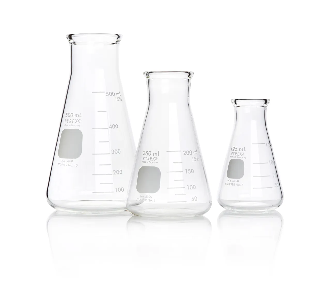 DWK PYREX®烧瓶，锥形，宽颈，重型