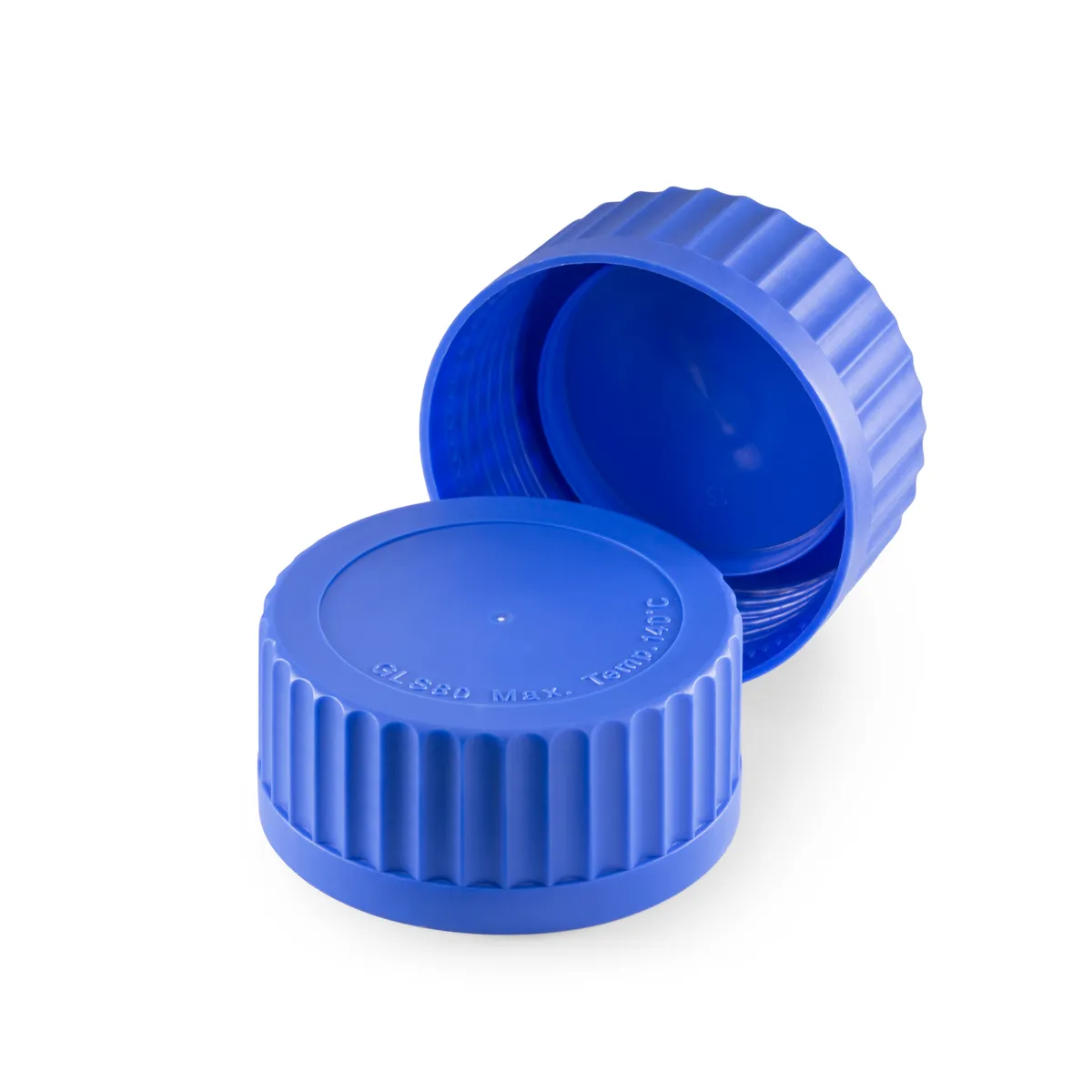 DWK DURAN® GLS 80® 螺旋盖, 聚丙烯, 蓝色, 宽口（货号 1160166）