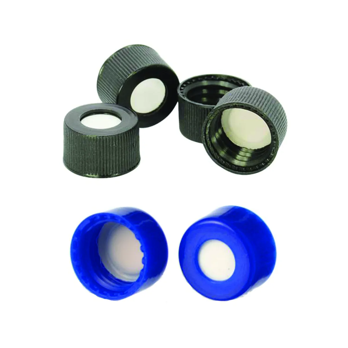 DWK KIMBLE® 聚丙烯，螺纹盖帽，带粘结白色 PTFE