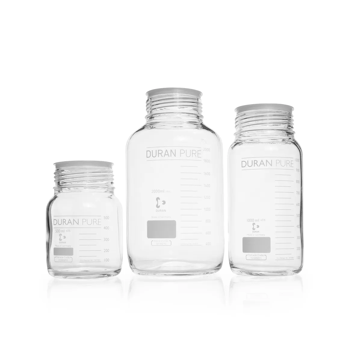 DWK DURAN® PURE GLS 80® 瓶，宽口，透明