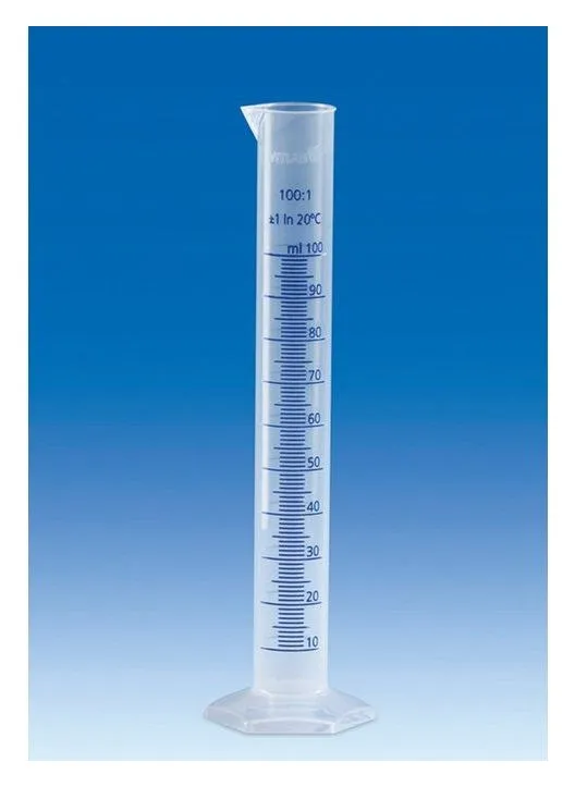 VITLAB PP B级高型量筒（蓝色模压刻度）