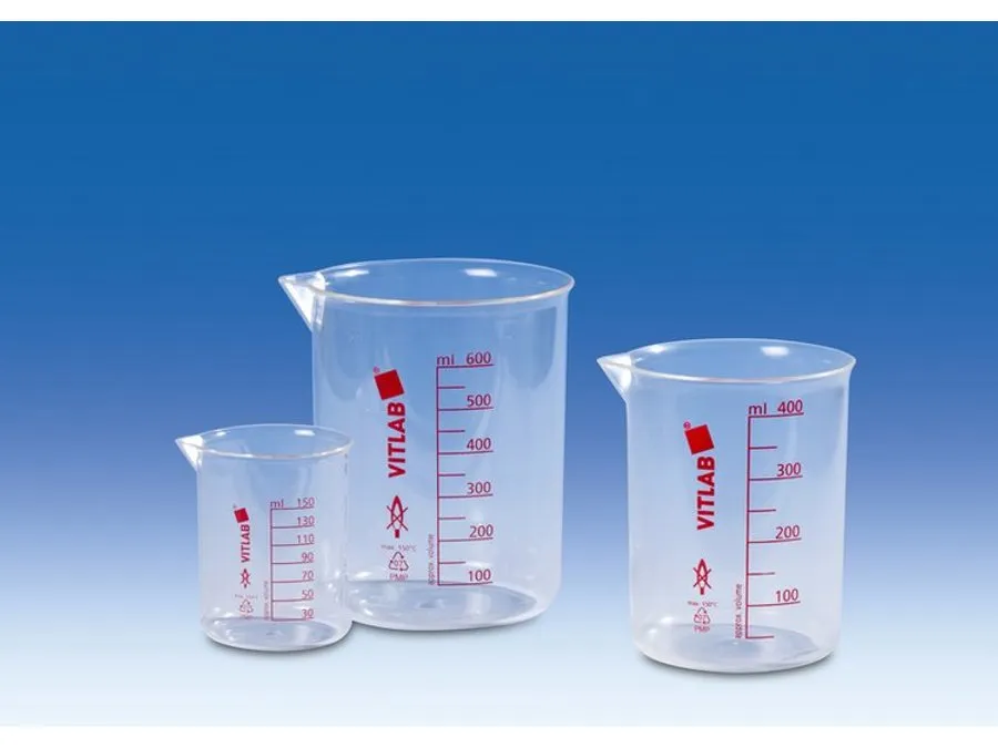 VITLAB PMP格里芬烧杯（红色印字刻度）