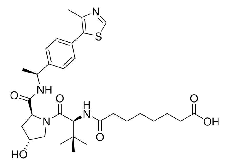 Sigma-Aldrich 8-(((S)-1-((2S,4R)-4-hydroxy-2-(((S)-1-(4-(4-methylthiazol-5-yl)phenyl)ethyl)carbamoyl)pyrrolidin-1-yl)-3,3-dimethyl-1-oxobutan-2-yl)amino)-8-oxooctanoic acid,≥95%