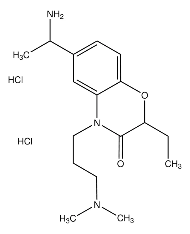 Sigma-Aldrich 6-(1-NH2Et)-4-(3-(dimethylamino)Pr)-2-Et-2H-benzo[b]-1,4-oxazin-3(4H)-one diHCl