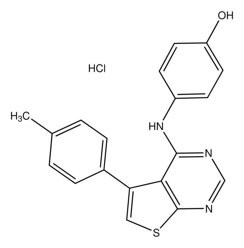 Sigma-Aldrich 4-{[5-(4-Methylphenyl)thieno[2,3-d]pyrimidin-4-yl]amino}phenol hydrochloride