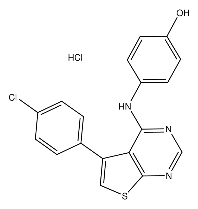 Sigma-Aldrich 4-(5-(4-Chlorophenyl)thieno[2,3-d]pyrimidin-4-ylamino)phenol hydrochloride