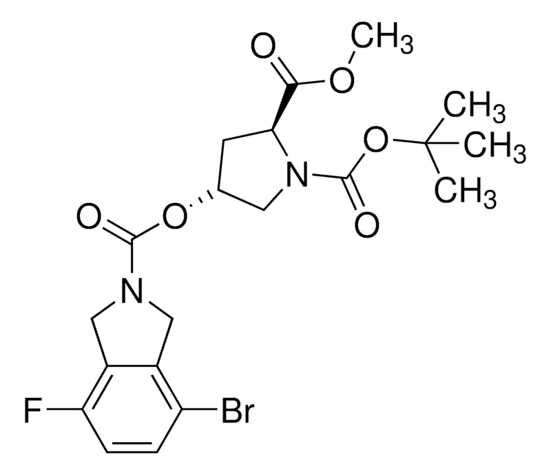 Sigma-Aldrich 1-(Tert-butyl) 2-methyl (2S,4R)-4-((4-bromo-7-fluoroisoindoline-2-carbonyl)oxy)pyrrolidine-1,2-dicarboxylate
