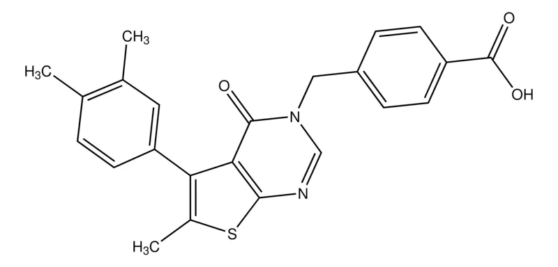 Sigma-Aldrich 4-((5-(3,4-DimethylPh)-6-Me-4-oxothieno[2,3-d]pyrimidin-3(4H)-yl)Me)benzoic acid