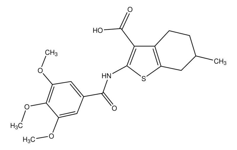 Sigma-Aldrich 6-Me-2-(3,4,5-trimethoxybenzamido)-4,5,6,7-tetrahydrobenzothiophene-3-CO2H