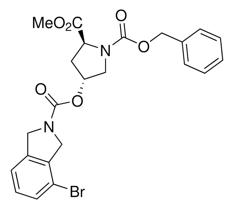 Sigma-Aldrich 1-Benzyl 2-methyl (2S,4R)-4-((4-bromoisoindoline-2-carbonyl)oxy)pyrrolidine-1,2-dicarboxylate