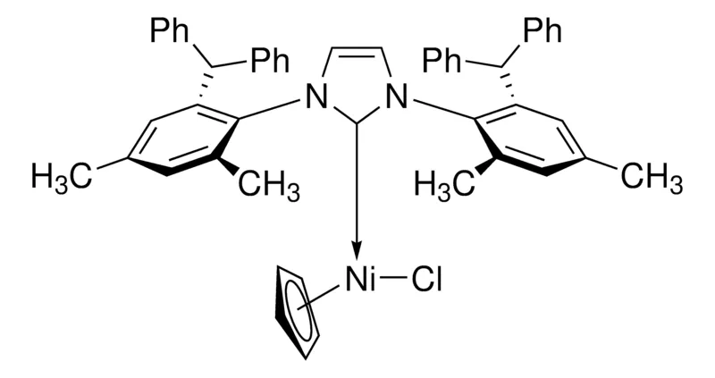 Sigma-Aldrich [1,3-Bis[2-(diphenylmethyl)-4,6-dimethylphenyl]-1H-imidazolyl-2-yl]Ni(Cp)Cl，粉末