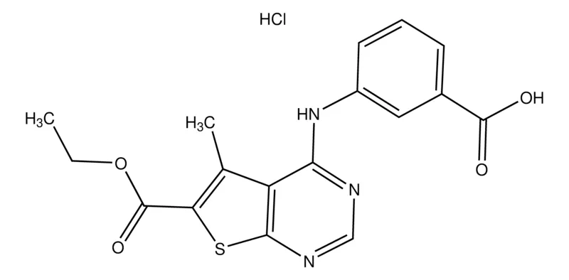 Sigma-Aldrich 3-(6-(Ethoxycarbonyl)-5-Me-thieno[2,3-d]pyrimidin-4-ylamino)benzoic acid HCl