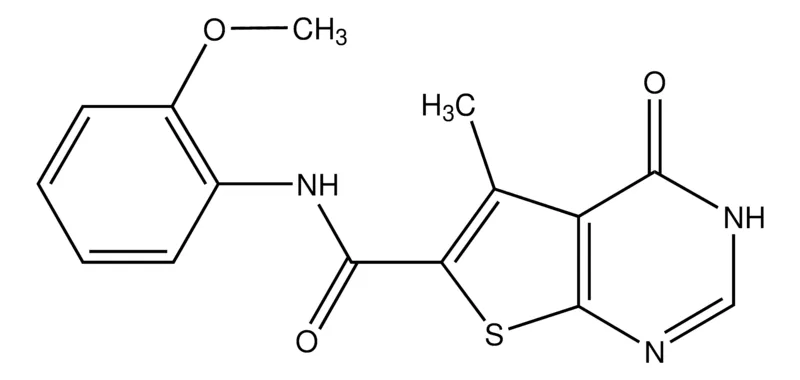 Sigma-Aldrich N-(2-Methoxyphenyl)-5-Me-4-oxo-3,4-dihydrothieno[2,3-d]pyrimidine-6-carboxamide