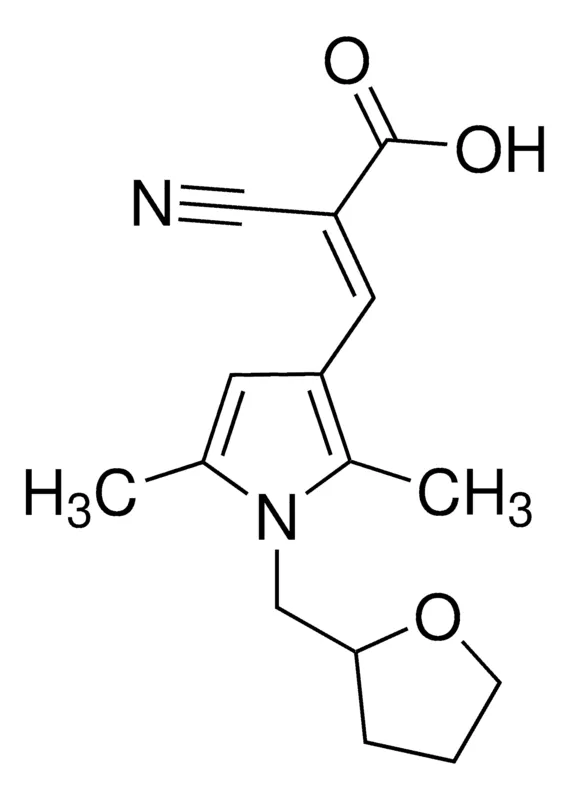 Sigma-Aldrich 2-Cyano-3-[2,5-dimethyl-1-(tetrahydro-2-furanylmethyl)-1H-pyrrol-3-yl]-2-propenoic acid