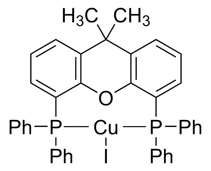 Sigma-Aldrich Iodo[4,5-bis(diphenylphosphino)-9,9-dimethylxanthene]copper(I)，固体