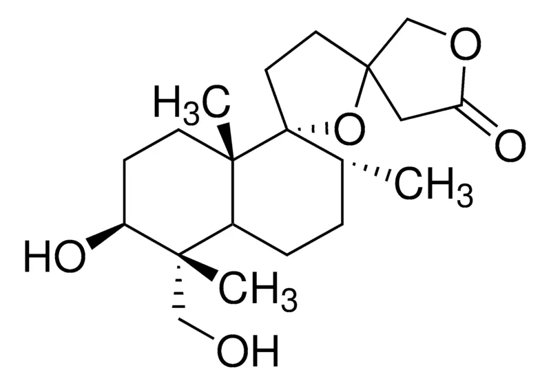 Sigma-Aldrich (1R,2R,5R,6S,8aS)-6-Hydroxy-5-(hydroxymethyl)-2,5,8a-trimethyl-octahydro-2H-dispiro[naphthalene-1,2′:5′,3′′-bis(oxolane)]-5′′-one