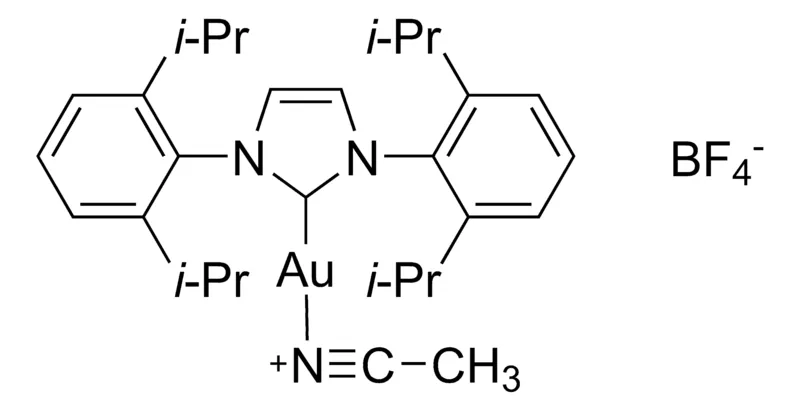 Sigma-Aldrich (Acetonitrile)[1,3-bis(2,6-diisopropylphenyl)imidazol-2-ylidene]gold(I) tetrafluoroborate，固体