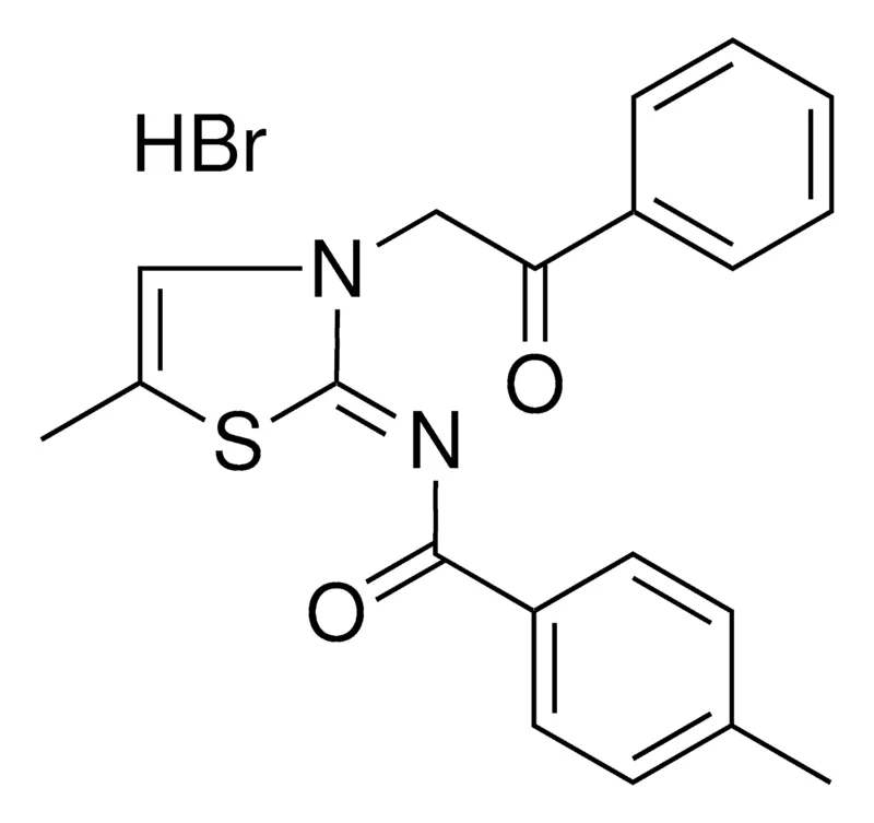 Sigma-Aldrich 4-ME-N-(5-ME-3-(2-OXO-2-PH-ETHYL)-3H-THIAZOL-2-YLIDENE)-BENZAMIDE, HYDROBROMIDE,AldrichCPR