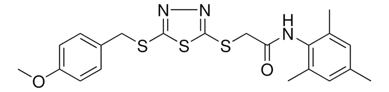 Sigma-Aldrich N-MESITYL-2((5-((4-MEO-BENZYL)SULFANYL)-1,3,4-THIADIAZOL-2-YL)SULFANYL)ACETAMIDE,AldrichCPR