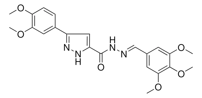 Sigma-Aldrich 3-(3,4-DI-MEO-PH)-N'-(3,4,5-TRIMETHOXYBENZYLIDENE)-1H-PYRAZOLE-5-CARBOHYDRAZIDE,AldrichCPR