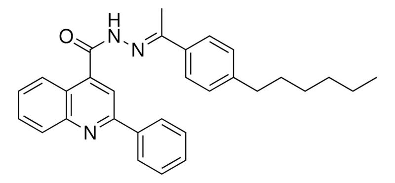 Sigma-Aldrich 2-PHENYL-QUINOLINE-4-CARBOXYLIC ACID (1-(4-HEXYL-PHENYL)-ETHYLIDENE)-HYDRAZIDE,AldrichCPR