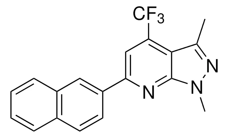 Sigma-Aldrich 1,3-DIMETHYL-6-(2-NAPHTHYL)-4-(TRIFLUOROMETHYL)-1H-PYRAZOLO(3,4-B)PYRIDINE,AldrichCPR