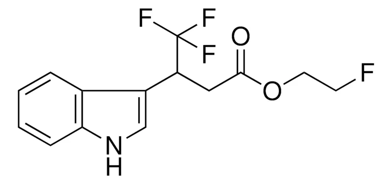 Sigma-Aldrich 4,4,4-TRIFLUORO-3-(1H-INDOL-3-YL)-BUTYRIC ACID 2-FLUORO-ETHYL ESTER,AldrichCPR