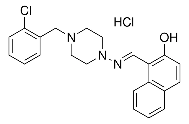 Sigma-Aldrich 1-((4-(2-CL-BENZYL)-PIPERAZIN-1-YLIMINO)-ME)-NAPHTHALEN-2-OL, HYDROCHLORIDE,AldrichCPR