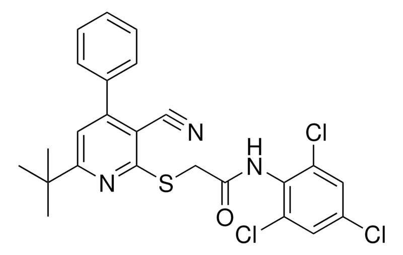 Sigma-Aldrich 2-(6-TERT-BU-3-CYANO-4-PH-PYRIDIN-2-YLSULFANYL)-N-(2,4,6-TRICHLORO-PH)-ACETAMIDE,AldrichCPR