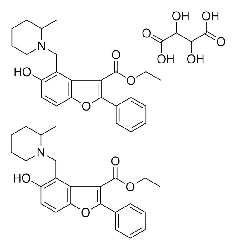 Sigma-Aldrich ETHYL 5-HYDROXY-4-[(2-METHYL-1-PIPERIDINYL)METHYL]-2-PHENYL-1-BENZOFURAN-3-CARBOXYLATE 2,3-DIHYDROXYSUCCINATE (2:1)，AldrichCPR