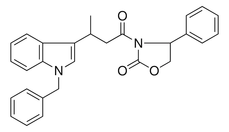 Sigma-Aldrich 3-(3-(1-BENZYL-1H-INDOL-3-YL)BUTANOYL)-4-PHENYL-1,3-OXAZOLIDIN-2-ONE,AldrichCPR