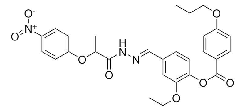 Sigma-Aldrich 2-ETHOXY-4-(2-(2-(4-NITROPHENOXY)PROPANOYL)CARBOHYDRAZONOYL)PH 4-PROPOXYBENZOATE,AldrichCPR