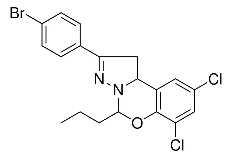 Sigma-Aldrich 2-(4-BR-PH)-6,8-DICHLORO-4-PR-1,9B-2H-5-OXA-3,3A-DIAZA-CYCLOPENTA(A)NAPHTHALENE,AldrichCPR