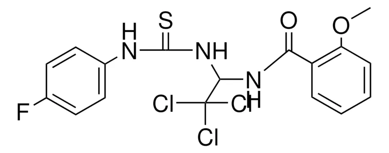 Sigma-Aldrich 2-METHOXY-N-(2,2,2-TRICHLORO-1-(3-(4-FLUORO-PHENYL)-THIOUREIDO)-ETHYL)-BENZAMIDE,AldrichCPR