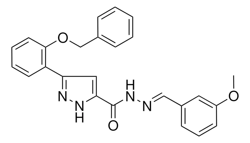 Sigma-Aldrich 3-(2-(BENZYLOXY)PHENYL)-N'-(3-METHOXYBENZYLIDENE)-1H-PYRAZOLE-5-CARBOHYDRAZIDE,AldrichCPR